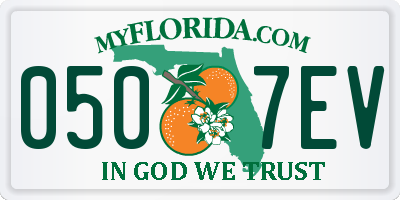 FL license plate 0507EV