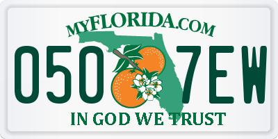 FL license plate 0507EW