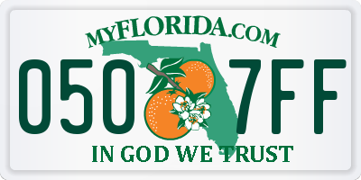 FL license plate 0507FF