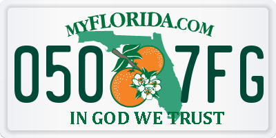 FL license plate 0507FG