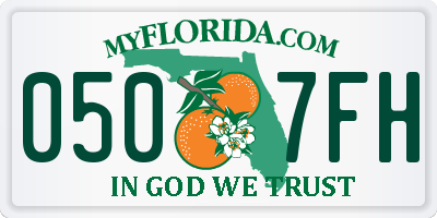 FL license plate 0507FH