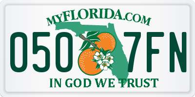 FL license plate 0507FN