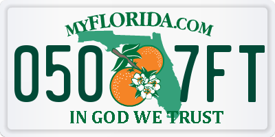 FL license plate 0507FT