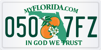 FL license plate 0507FZ
