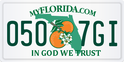 FL license plate 0507GI