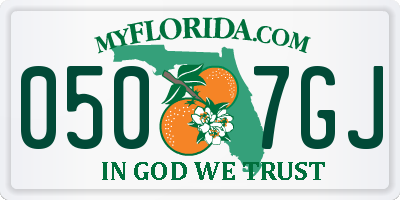 FL license plate 0507GJ