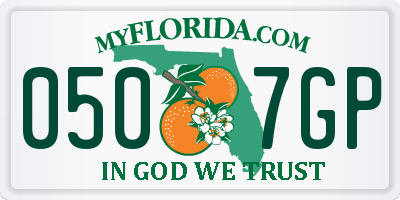 FL license plate 0507GP