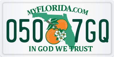 FL license plate 0507GQ