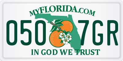 FL license plate 0507GR