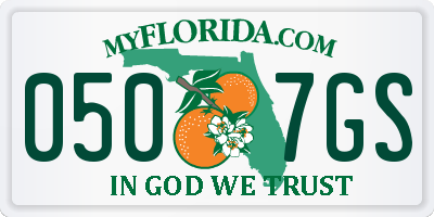 FL license plate 0507GS