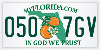 FL license plate 0507GV
