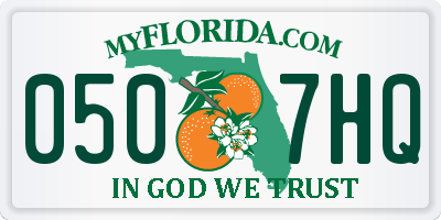 FL license plate 0507HQ