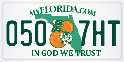 FL license plate 0507HT