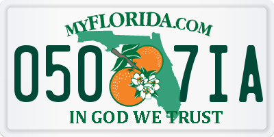 FL license plate 0507IA