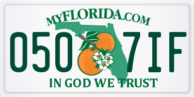 FL license plate 0507IF