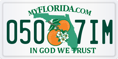 FL license plate 0507IM