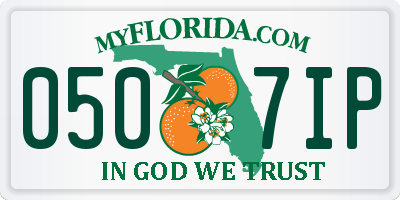 FL license plate 0507IP