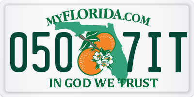 FL license plate 0507IT