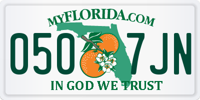 FL license plate 0507JN