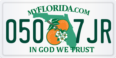 FL license plate 0507JR