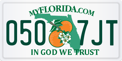 FL license plate 0507JT