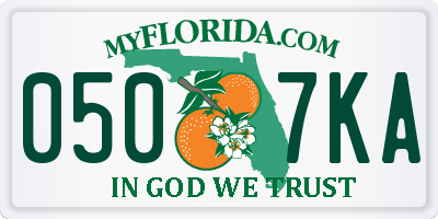 FL license plate 0507KA