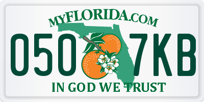FL license plate 0507KB