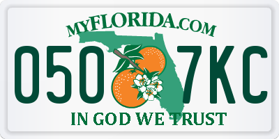 FL license plate 0507KC