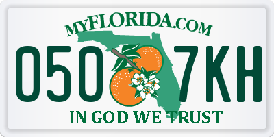 FL license plate 0507KH