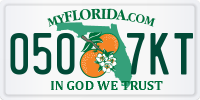 FL license plate 0507KT