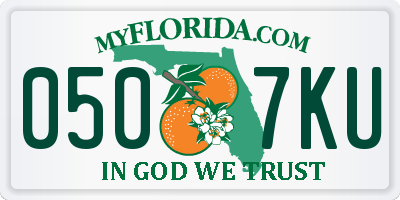 FL license plate 0507KU