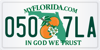 FL license plate 0507LA