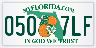 FL license plate 0507LF
