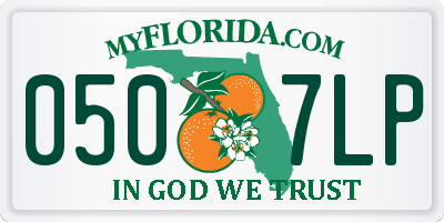 FL license plate 0507LP