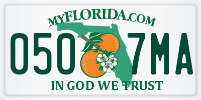 FL license plate 0507MA
