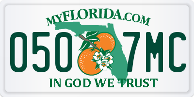 FL license plate 0507MC