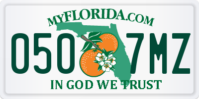 FL license plate 0507MZ