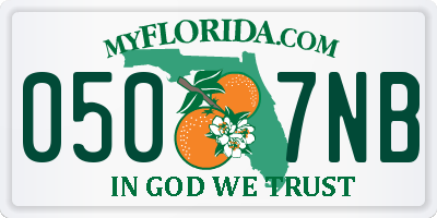 FL license plate 0507NB