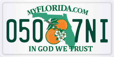 FL license plate 0507NI