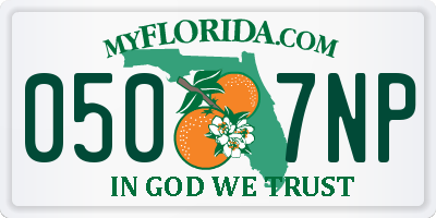 FL license plate 0507NP