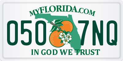 FL license plate 0507NQ