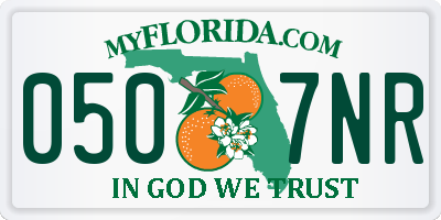 FL license plate 0507NR