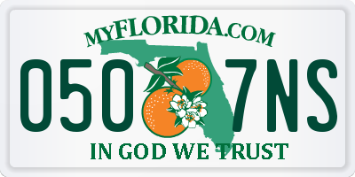 FL license plate 0507NS