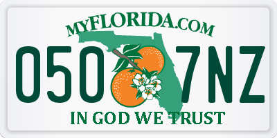 FL license plate 0507NZ