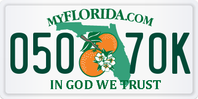 FL license plate 0507OK