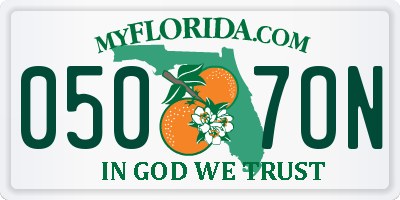 FL license plate 0507ON