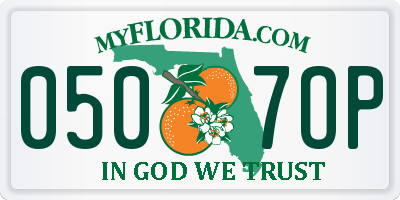 FL license plate 0507OP