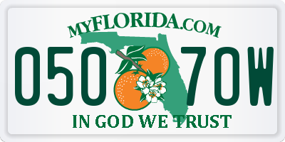 FL license plate 0507OW
