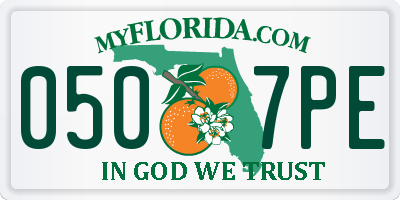 FL license plate 0507PE
