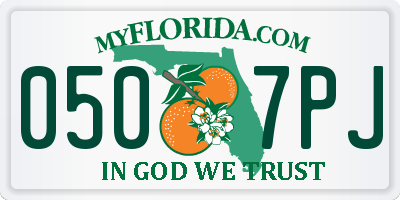 FL license plate 0507PJ